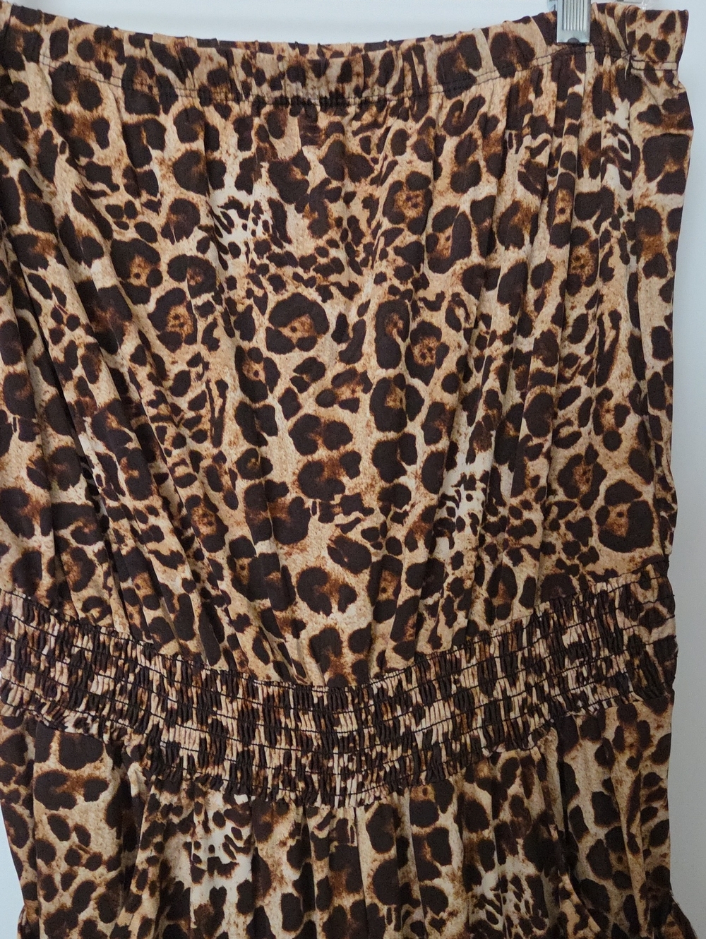 Dreamgirl Brown and Tan Leopard-Print Strapless Jumpsuit - Picture 2 of 4